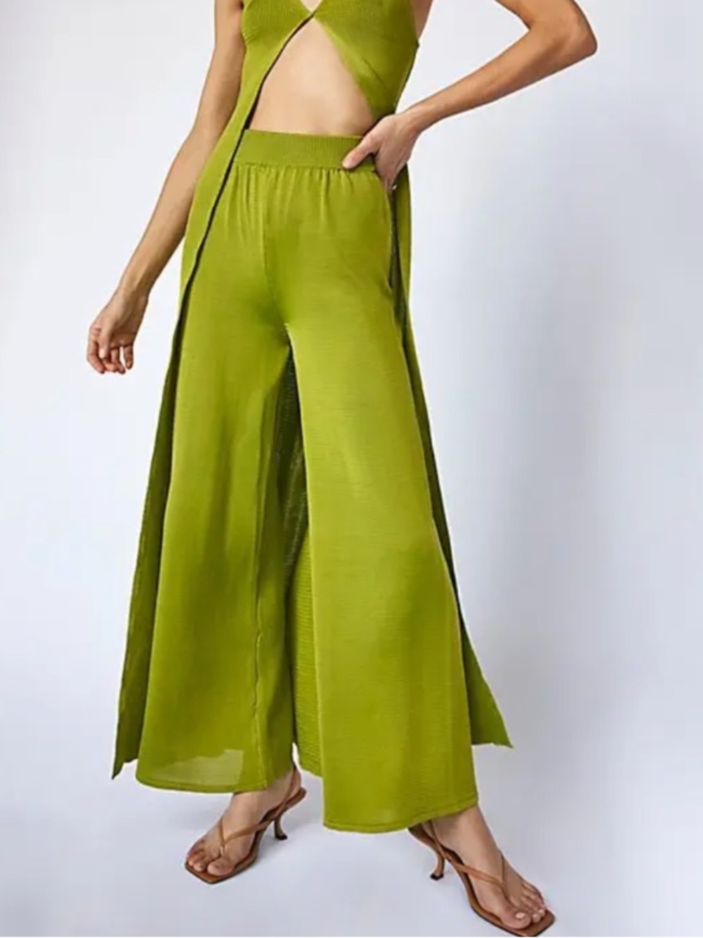 Baobab Clarissa Green Knit Pants Size Large